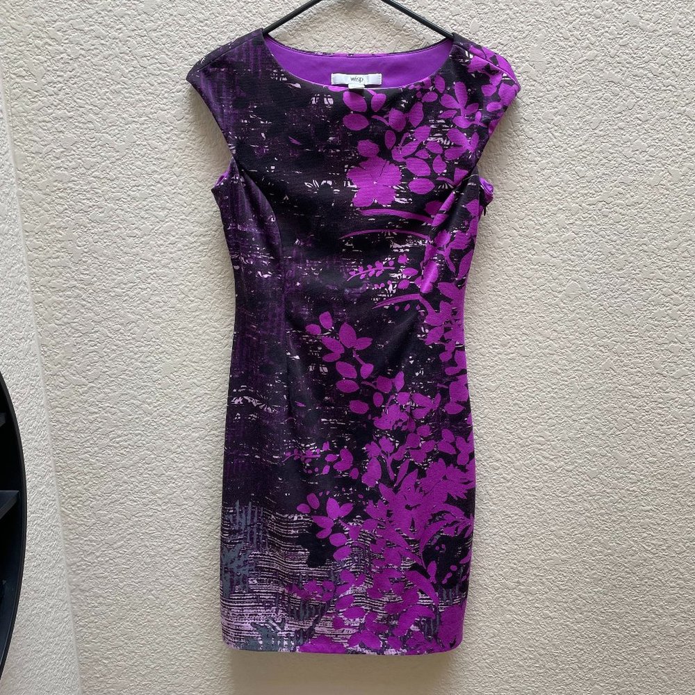 Wisp Purple/Black Dress Size 6